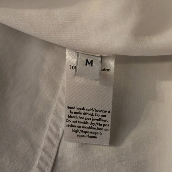 CO Essentials Cotton Poplin Oversized Shirt M White - Picture 7 of 8